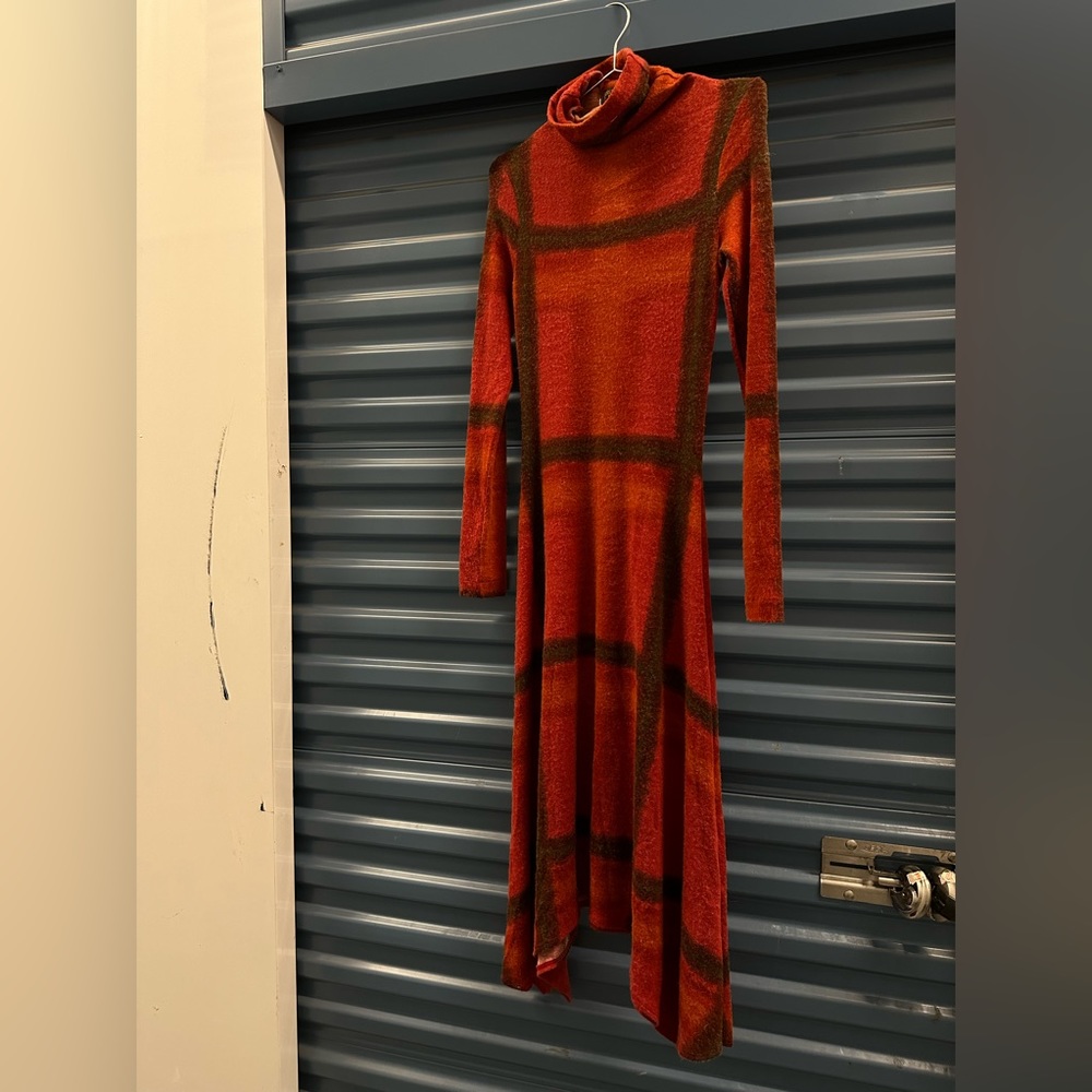 Vintage 90s Plein Sud Jeans Turtleneck Dress. Size 6/38. Made in France.